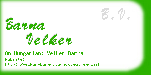 barna velker business card